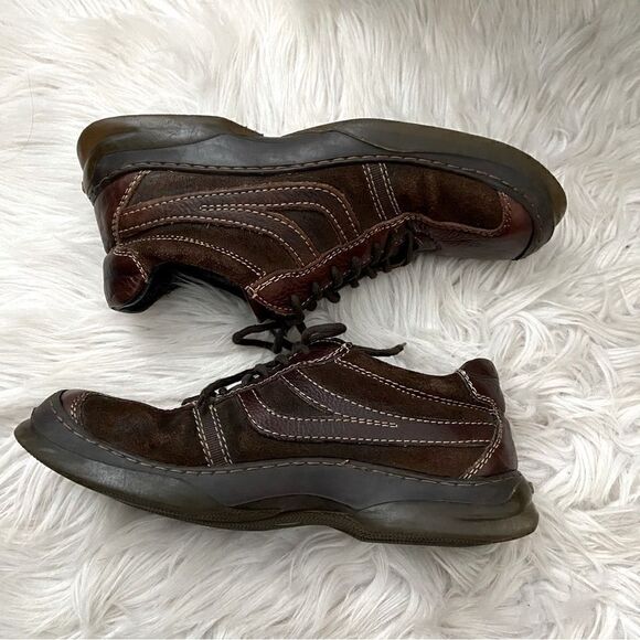 Steve Madden Brown Lapis Lace-up Y2K Leather & Suede Oxford Sneakers Academia - Picture 8 of 12